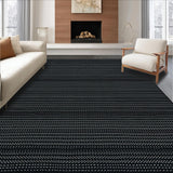 Casual Earthy Patterned Mat(Black)