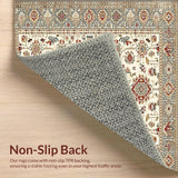 Ultra Soft Area Rug, Non Slip, Stain Resistant, Washable Area Rugs for Living Room, Bedroom, Boho for Modern Décor(White)