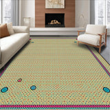 Ultra Soft Area Rug, Non Slip, Stain Resistant, Washable Area Rugs for Living Room, Bedroom, Chic Multi-Toned Spot Motif(Beige)