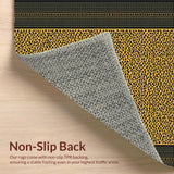 Ultra Soft Area Rug, Non Slip, Stain Resistant, Washable Area Rugs for Living Room, Bedroom, Contemporary Faux Fur Pattern(Gold)
