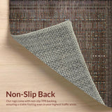 Ultra Soft Area Rug, Non Slip, Stain Resistant, Washable Area Rugs for Living Room, Bedroom, Chic Modern Rustic Print(Gray)