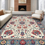 Ultra Soft Area Rug, Non Slip, Stain Resistant, Washable Area Rugs for Living Room, Bedroom, Striking Vintage Soft Textures(Beige)