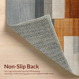 Ultra Soft Area Rug, Non Slip, Stain Resistant, Washable Area Rugs for Living Room, Bedroom, Large Washable Dining Room Rug with Contemporary Neutral Design(Beige)