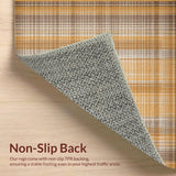 Ultra Soft Area Rug, Non Slip, Stain Resistant, Washable Area Rugs for Living Room, Bedroom, Inviting Subtle Textural Design(Gold)