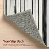 Ultra Soft Area Rug, Non Slip, Stain Resistant, Washable Area Rugs for Living Room, Bedroom, Elegant Minimalist Monochrome Stripes(Beige)
