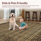 Ultra Soft Area Rug, Non Slip, Stain Resistant, Washable Area Rugs for Living Room, Bedroom, Minimalist Animal Texture Display(Beige)