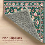 Ultra Soft Area Rug, Non Slip, Stain Resistant, Washable Area Rugs for Living Room, Bedroom, Lush Green Garden Inspired Layers(Green)