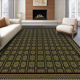 Striking Black Trellis Motif(Black)