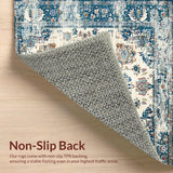 Elegant Floral Distressed Motif(Blue)