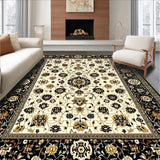 Luxurious Distressed Geometric Motif(Beige)