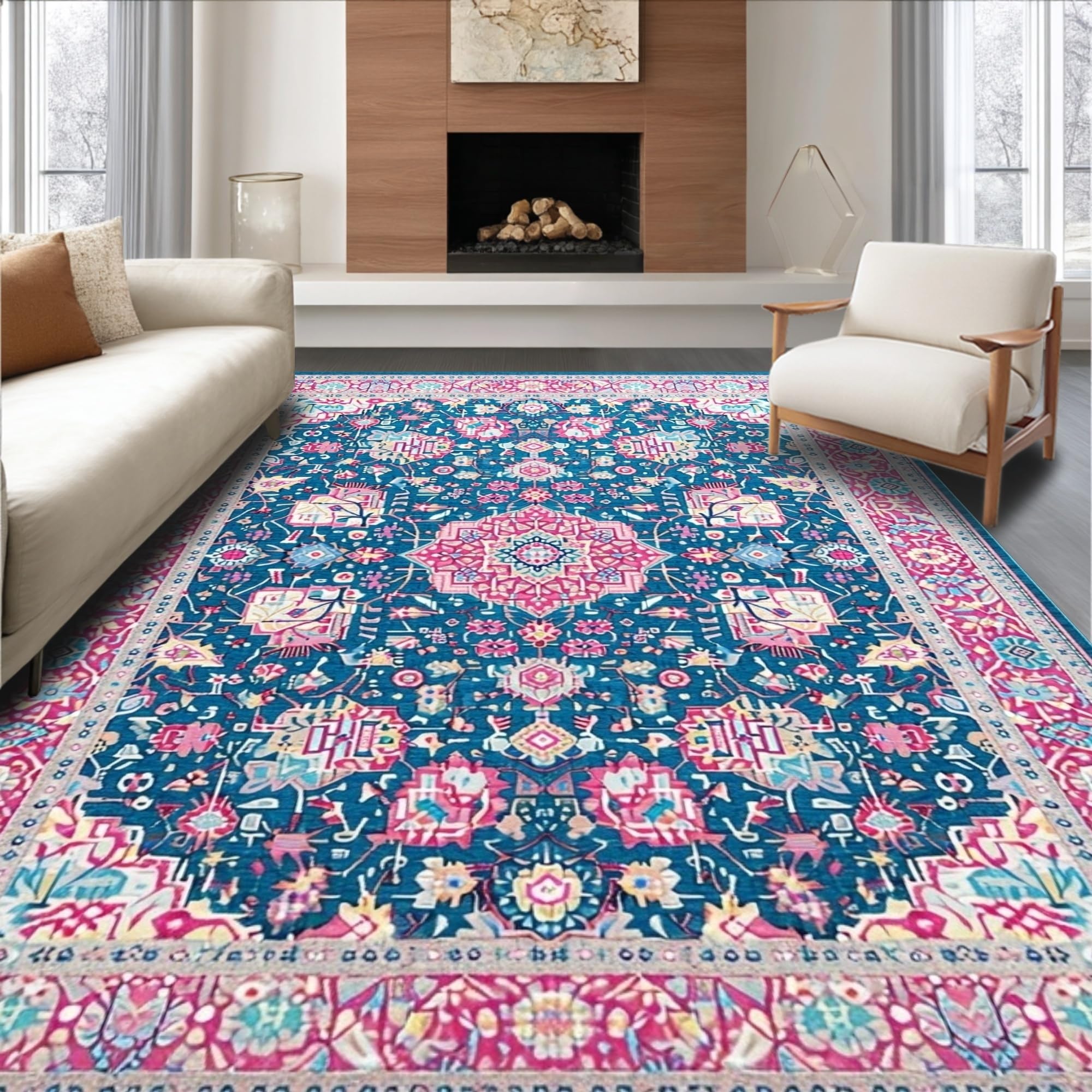 Cozy Vintage Ethereal Patterns Rug – ODIKA