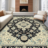 Luxurious Black Beige Medallion(Ivory)
