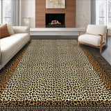 Ultra Soft Area Rug, Non Slip, Stain Resistant, Washable Area Rugs for Living Room, Bedroom, Trendy Animal Skin Visual Appeal(Beige)