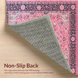 Ultra Soft Area Rug, Non Slip, Stain Resistant, Washable Area Rugs for Living Room, Bedroom, Traditional Hand Tufted Bedroom Area Carpet(Pink)