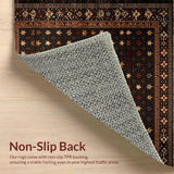 Ultra Soft Area Rug, Non Slip, Stain Resistant, Washable Area Rugs for Living Room, Bedroom, Whimsical Western Star Design(Black)