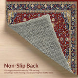 Ultra Soft Area Rug, Non Slip, Stain Resistant, Washable Area Rugs for Living Room, Bedroom, Oriental with High Pile and Inviting(Red)
