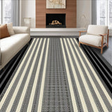 Bold Striped Checkerboard Fusion(Beige)