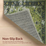 Luxurious Charcoal Floral Accents(Green)