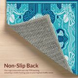 Bright Tropical Turtle Illustration(Blue)