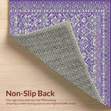 Ultra Soft Area Rug, Non Slip, Stain Resistant, Washable Area Rugs for Living Room, Bedroom, Artistic Rich Purple Comfort(Purple)