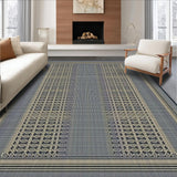 Ultra Soft Area Rug, Non Slip, Stain Resistant, Washable Area Rugs for Living Room, Bedroom, Timeless Diamond Patterned Charm(Blue)
