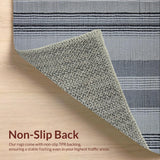 Ultra Soft Area Rug, Non Slip, Stain Resistant, Washable Area Rugs for Living Room, Bedroom, Artistic Distressed Trellis Look(Gray)