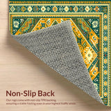 Ultra Soft Area Rug, Non Slip, Stain Resistant, Washable Area Rugs for Living Room, Bedroom, Stylish Cozy Tiled Composition(Gold)