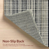 Ultra Soft Area Rug, Non Slip, Stain Resistant, Washable Area Rugs for Living Room, Bedroom, Monochrome Linear Weave Rug Featuring Bold Stripes and Sleek Modern Contrast(White)