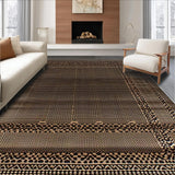 Ultra Soft Area Rug, Non Slip, Stain Resistant, Washable Area Rugs for Living Room, Bedroom, Chic Whimsical Nature Motif Design(Brown)