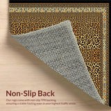 Ultra Soft Area Rug, Non Slip, Stain Resistant, Washable Area Rugs for Living Room, Bedroom, Luxurious Soft Textured Pattern(Brown)