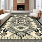 Traditional Handcrafted Runner With Tribal Diamond Motifs(Beige)
