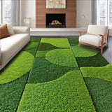 Ultra Soft Area Rug, Non Slip, Stain Resistant, Washable Area Rugs for Living Room, Bedroom, Fluffy Non-Slip Bedroom Rug for Minimal Living(Green)