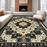 Ultra Soft Area Rug, Non Slip, Stain Resistant, Washable Area Rugs for Living Room, Bedroom, Rustic Textured Fringe Decoration(Orange)