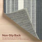 Black and White Striped Handcrafted Woven Design(White)