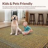 Ultra Soft Area Rug, Non Slip, Stain Resistant, Washable Area Rugs for Living Room, Bedroom, Dynamic Animal Print Visual Charm(Beige)