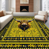 Ultra Soft Area Rug, Non Slip, Stain Resistant, Washable Area Rugs for Living Room, Bedroom, Cozy Textured Farm Animal Theme(Black)