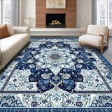 Ultra Soft Area Rug, Non Slip, Stain Resistant, Washable Area Rugs for Living Room, Bedroom, Beige Plush for Kids Room(Blue)