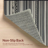 Artistic Ogee Print with Fringe Detail(Black)