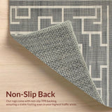 Ultra Soft Area Rug, Non Slip, Stain Resistant, Washable Area Rugs for Living Room, Bedroom, Minimalist Monochrome Outdoor Elegance(Gray)
