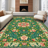 Ultra Soft Area Rug, Non Slip, Stain Resistant, Washable Area Rugs for Living Room, Bedroom, Faded Green Boho Bedroom Area Rug(Green)