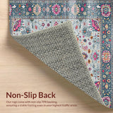 Ultra Soft Area Rug, Non Slip, Stain Resistant, Washable Area Rugs for Living Room, Bedroom, Rustic Earthy Trellis Motif(Gray)