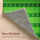 Ultra Soft Area Rug, Non Slip, Stain Resistant, Washable Area Rugs for Living Room, Bedroom, Green Neutral Dining Room Pet-Friendly Low Maintenance Rug(Green)