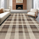 Ultra Soft Area Rug, Non Slip, Stain Resistant, Washable Area Rugs for Living Room, Bedroom, Sophisticated Abstract Diamond Layout(Beige)