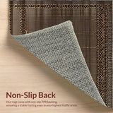 Ultra Soft Area Rug, Non Slip, Stain Resistant, Washable Area Rugs for Living Room, Bedroom, Chic Whimsical Nature Motif Design(Brown)