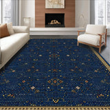 Ultra Soft Area Rug, Non Slip, Stain Resistant, Washable Area Rugs for Living Room, Bedroom, Geometric Spotted Area for Kitchen(Blue)