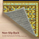 Ultra Soft Area Rug, Non Slip, Stain Resistant, Washable Area Rugs for Living Room, Bedroom, Modern Cheerful Patterned Welcome(Gold)