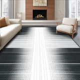 Ultra Soft Area Rug, Non Slip, Stain Resistant, Washable Area Rugs for Living Room, Bedroom, Striking Dark and Light Contrast(Black)
