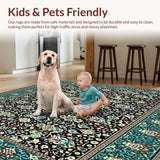 Ultra Soft Area Rug, Non Slip, Stain Resistant, Washable Area Rugs for Living Room, Bedroom, Modern Abstract Boho Hallway Area(Black)