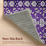 Ultra Soft Area Rug, Non Slip, Stain Resistant, Washable Area Rugs for Living Room, Bedroom, Minimalist Soft Hue Patterns(Purple)