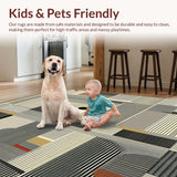 Modern Abstract Animal Design Beige & Onyx Striped(Gray)